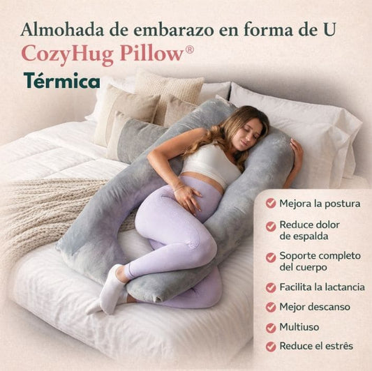 Almohada de embarazo en forma de U CozyHug Pillow® - TÉRMICA